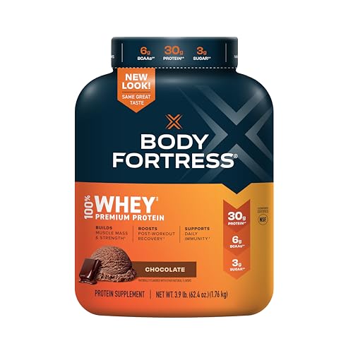 Body Fortress 100% Whey, Premium Protein Powder, Chocolate, 3.9lbs Packaging May - NutriGlobal