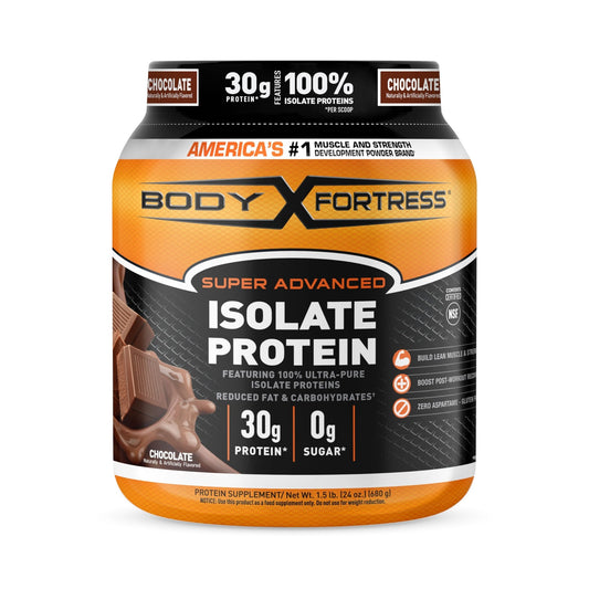 Body Fortress Super Advanced Isolate Protein, Chocolate Protein Powder Supplement - NutriGlobal