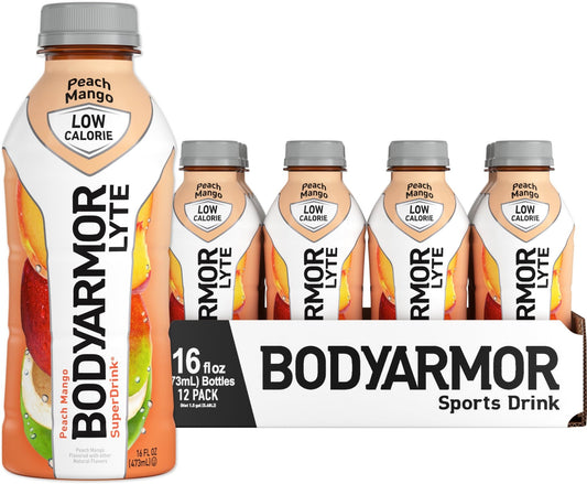 BODYARMOR LYTE Sports Drink Low-Calorie Sports Beverage, Peach Mango, Coconut - NutriGlobal