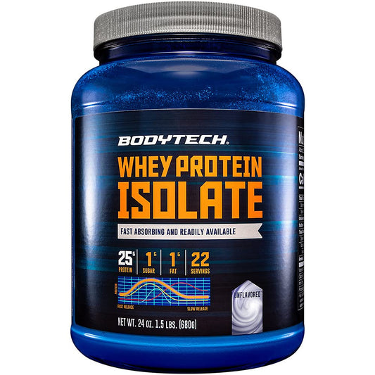 BODYTECH Whey Protein Isolate Powder - with 25 Grams of Protein per Serving & BCAA's - NutriGlobal