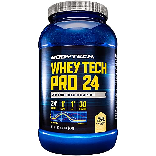BODYTECH Whey Tech Pro24 Powder Vanilla Ice Cream (2 lbs/30 Servings) - NutriGlobal