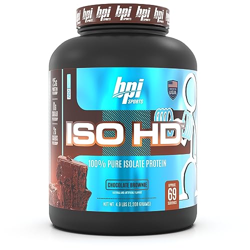 BPI Sports ISO HD Isolate Protein Chocolate Brownie - 69 Servings, 5.4 pounds - NutriGlobal