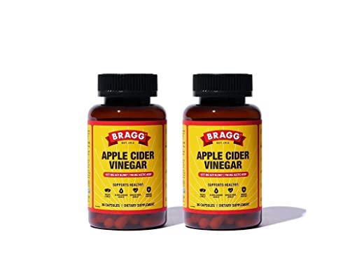 Bragg Apple Cider Vinegar Capsules - Vitamin D3 & Zinc - 750mg of Acetic Acid – Immune - NutriGlobal