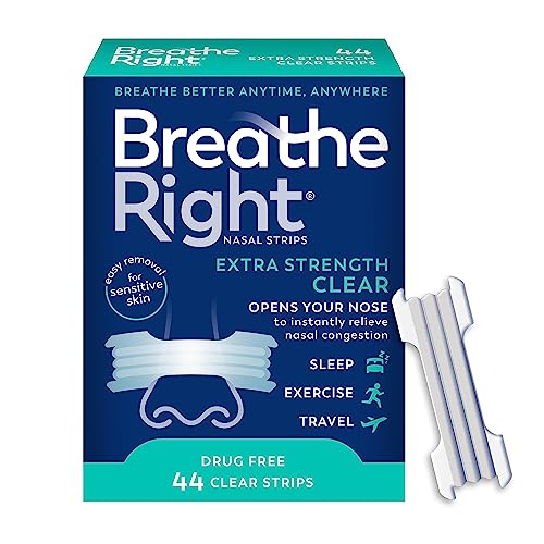 Breathe Right Nasal Strips | Extra Strength | Clear | For Sensitive Skin - NutriGlobal