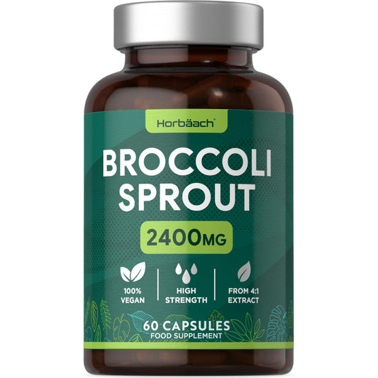 Broccoli Sprout Extract | Activated Sulforaphane Supplement | 2400mg Capsules | 60 Ct - NutriGlobal
