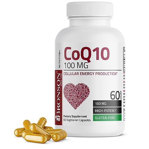 Bronson CoQ10 100 MG High Potency Cellular Energy Production, 60 Vegetarian Capsules - NutriGlobal