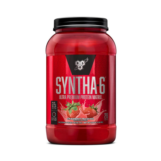 BSN SYNTHA-6 Whey Protein Powder, Strawberry Protein Powder with Micellar Casein - NutriGlobal