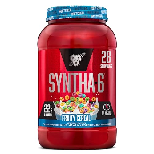 BSN SYNTHA-6 Whey Protein Powder with Micellar Casein, Milk Isolate, Fruity Cereal - NutriGlobal