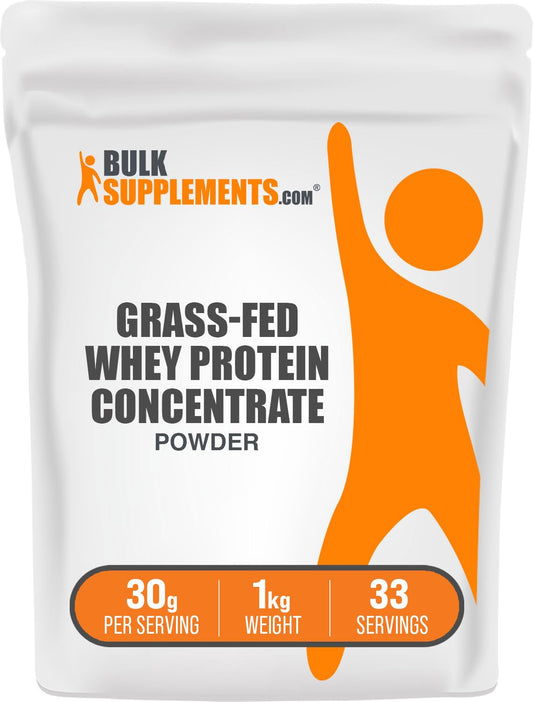 BULKSUPPLEMENTS.COM Grass Fed Whey Protein Powder - Pure Protein Powder - NutriGlobal