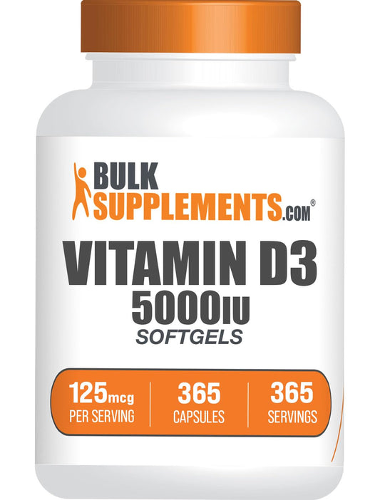 BULKSUPPLEMENTS.COM Vitamin D3 5000IU Softgels - Cholecalciferol, D3 Supplement - NutriGlobal