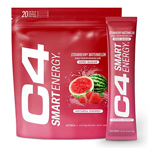 C4 Smart Energy Powder Stick Packs - Sugar Free Performance Fuel & Nootropic Brain - NutriGlobal