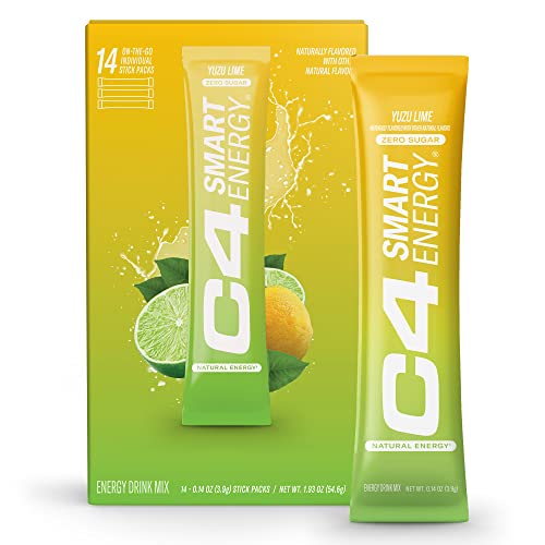 C4 Smart Energy Powder Stick Packs - Sugar Free Performance Fuel & Nootropic Brain - NutriGlobal