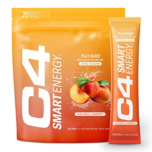 C4 Smart Energy Powder Stick Packs - Sugar Free Performance Fuel & Nootropic Brain - NutriGlobal