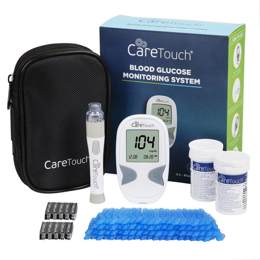 Care Touch Blood Glucose Meter Kit - Diabetes Testing Kit with Glucometer - NutriGlobal