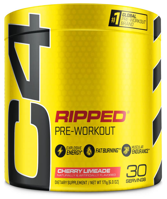 Cellucor C4 Ripped Pre Workout Powder Cherry Limeade | Creatine Free + Sugar Free - NutriGlobal