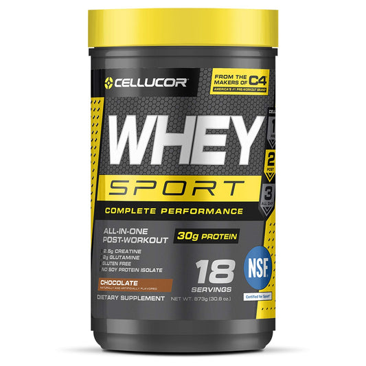 Cellucor Whey Sport Protein Powder Chocolate | Post Workout Recovery Drink with Whey - NutriGlobal