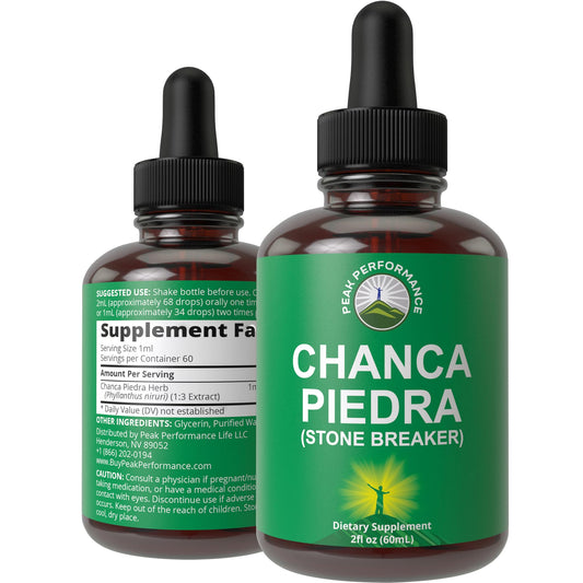 Chanca Piedra Liquid Drops. Stone Breaker - Advanced Kidney Stones Dissolver & Gallbladder Cleanse Support Supplement. USA Tested Chanca-Piedra Stonebreaker. Sugar Free, Gluten Free, Herbal Tincture - NutriGlobal