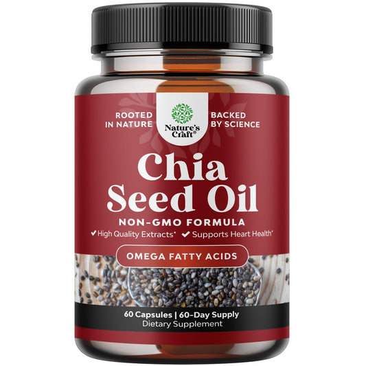 Chia Seed Oil Supplement for Weight Loss and Energy Natural Superfood Protein Metabolis - NutriGlobal