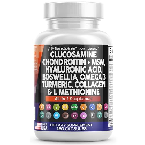 Clean Glucosamine Chondroitin MSM Turmeric Hyaluronic Acid Boswellia - NutriGlobal