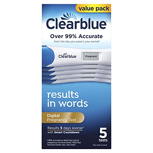 Clearblue Digital Pregnancy Test with Smart Countdown, Multi, 5 count - NutriGlobal