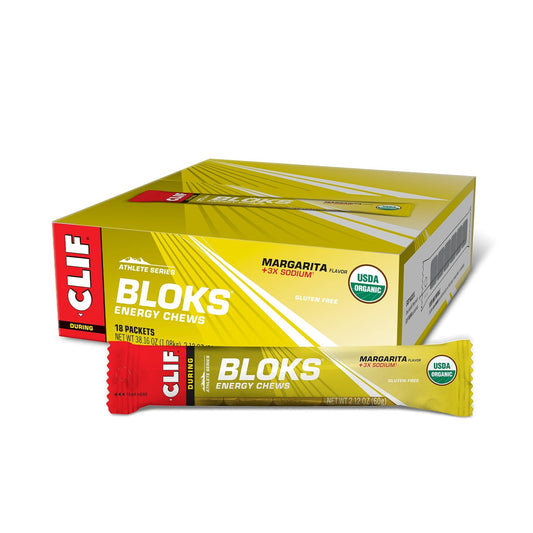 CLIF BLOKS - Margarita Flavor with 3X Sodium - Energy Chews - Non-GMO - NutriGlobal