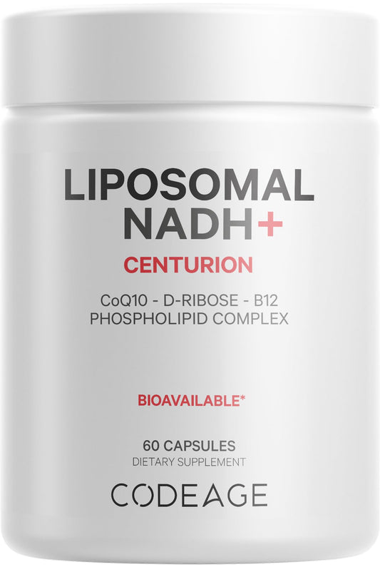 Codeage Liposomal NADH+ Supplement - CoQ10 - Vitamin B12 - D-Ribose Bioenergy - NutriGlobal