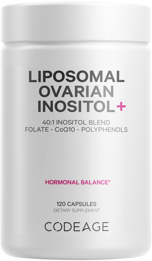 Codeage Liposomal Ovarian Inositol + Supplement - Myo-Inositol, D-Chiro-Inositol - NutriGlobal