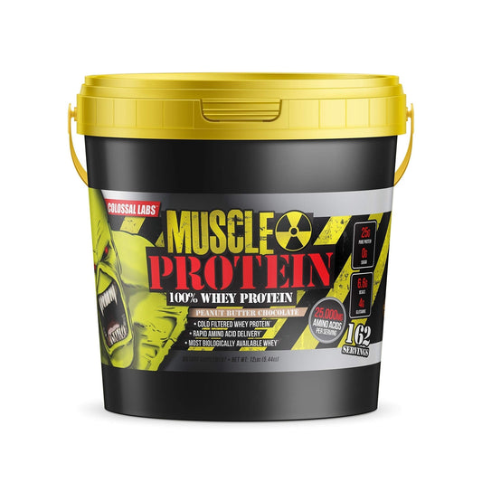 COLOSSAL LABS Muscle Growth Whey Protein [12 lbs/Pack of 1]–Peanut Butter Chocolate - NutriGlobal