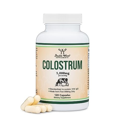 Colostrum Supplement 120 Capsules, 1,000mg per Serving (Bovine Colostrum Powder - NutriGlobal