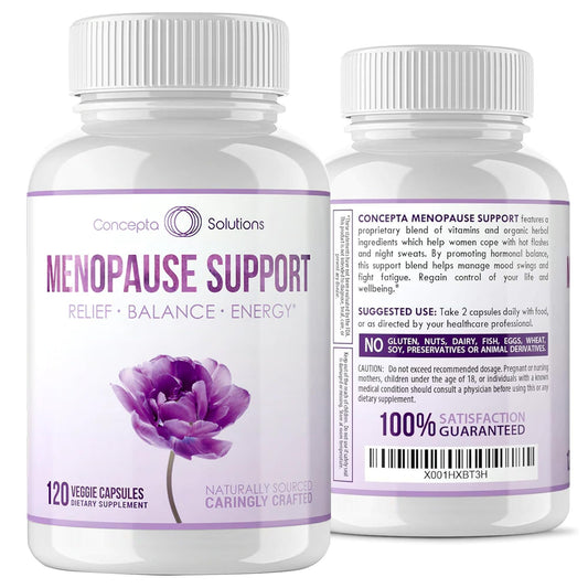 Concepta Solutions Menopause Support - Menopause Relief and Weight Management Support - for Hot Flashes, Night Sweats Relief and Energy - 120 Capsules - Made in USA - NutriGlobal
