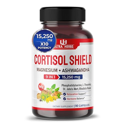 CORTISOL SHIELD 9 IN 1 - 15,250mg Magnesium + Ashwagandha with Phosphatidylserine - NutriGlobal