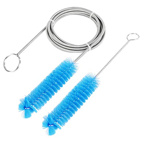 CPAP Tube Cleaning Brush-7 Feet Flexible + 7 Inches Handy Stainless Steel - NutriGlobal
