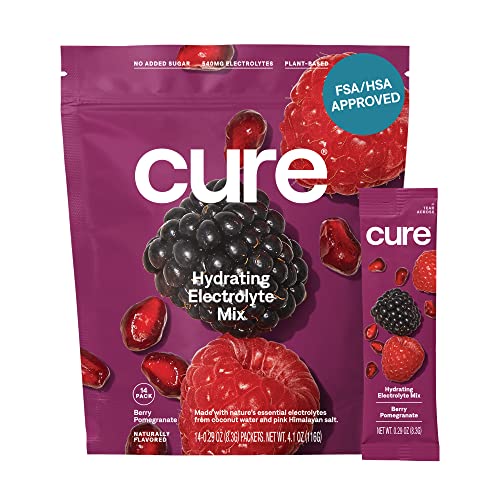 Cure Hydrating Plant Based Electrolyte Mix | FSA & HSA Eligible | Powder for Dehydration - NutriGlobal