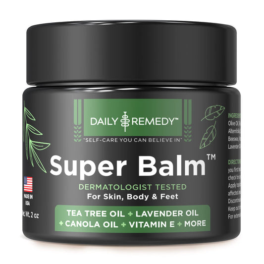 DAILY REMEDY Tea Tree Oil Extra Strength Super Balm - Athletes Foot Cream Combats - NutriGlobal