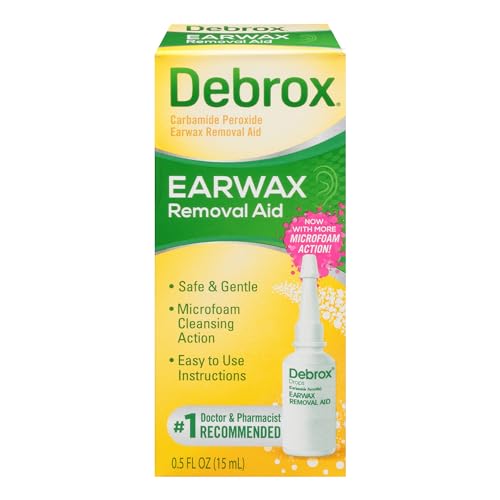 Debrox Ear Wax Removal Drops, Gentle Microfoam Ear Wax Remover, 0.5 Fl Oz - NutriGlobal