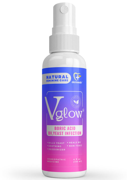 Dermveda Boric Acid BV Relief for Women - Natural Yeast Infection, Odor, Itch Relief Solution - Treats Yeast Infection Symptoms with Effective Boric Acid Formula. - NutriGlobal