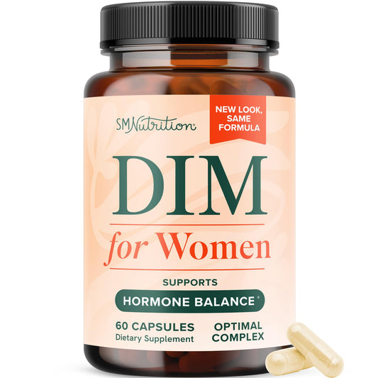 DIM Supplement for Women 250 mg | Estrogen & Hormone Balance | Menopause, Hot Flashes & Night Sweats Support | DIM Complex Estrogen Supplement for Women | with BioPerine | Gluten-Free | 60 Ct - NutriGlobal