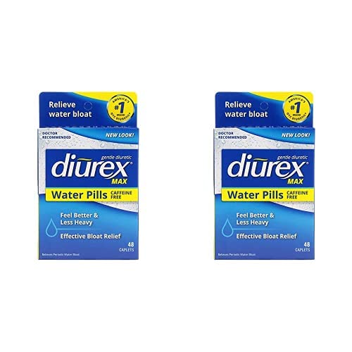 Diurex Max - Maximum Strength Caffeine-Free Diuretic Water Pills -(Pack of 2) - NutriGlobal