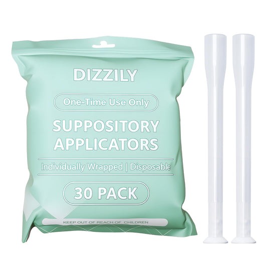 Dizzily 30 Pack Disposable Vaginal Suppository Applicators for Women, Individually Wrapped, Hygienic - Fits Most Boric Acid Suppositories, Pills, Tablet, Cap-sules and Feminine Care Applicator - NutriGlobal