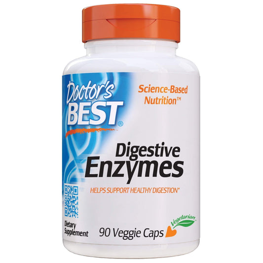 Doctor's Best Digestive Enzymes Non-GMO Vegetarian Gluten Free, 90 Cap - NutriGlobal