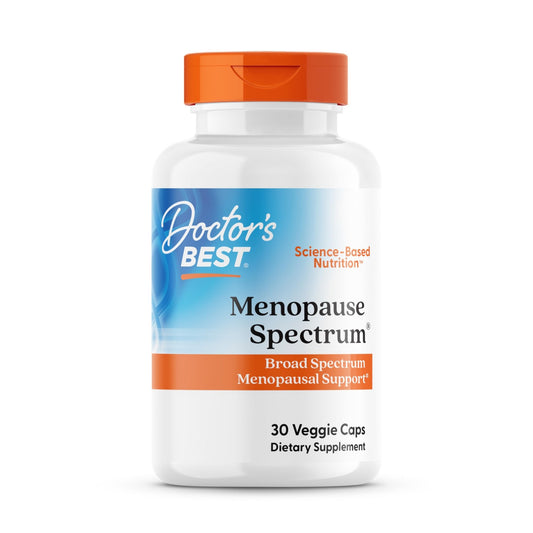 Doctors Best Menopause Spectrum, Broad Spectrum Menopausal Support, Non-GMO, Gluten Free, Soy Free, Vegan 30 Veggie Caps - NutriGlobal