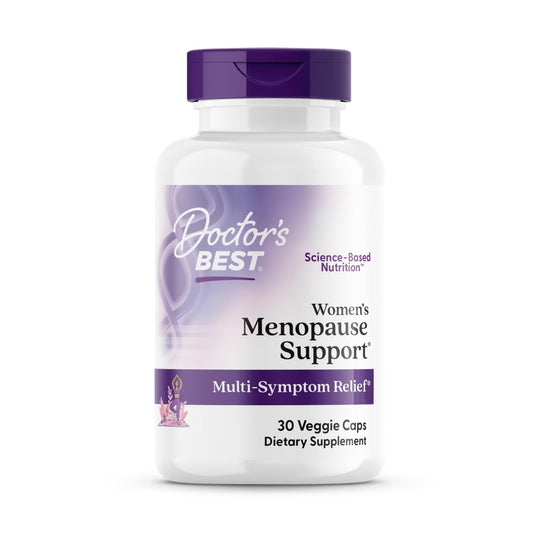 Doctors Best Womens Menopause Support (Soy Isoflavone, Black Cohosh, Chaste Tree), Multi-Symptom Relief, Non-GMO, Gluten Free, Vegan 30 Veggie Caps - NutriGlobal