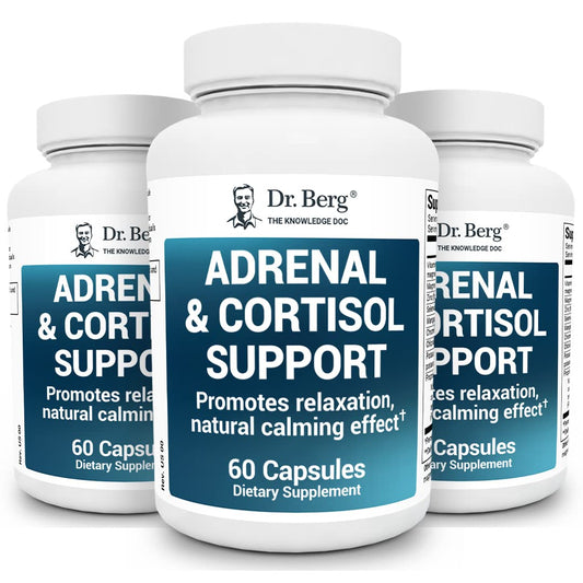 Dr. Berg Adrenal & Cortisol Supplement New Formula - Adrenal Supplement & Cortisol - NutriGlobal