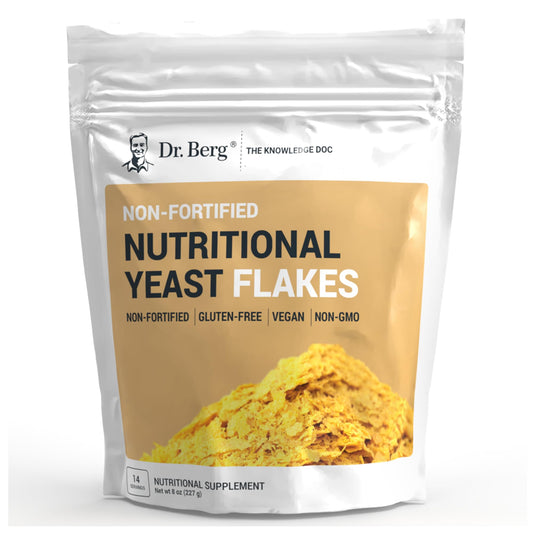 Dr. Berg Premium Nutritional Yeast Flakes - Delicious Non-Fortified Nutritional Yeast - NutriGlobal