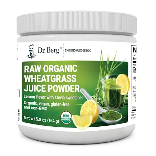 Dr. Berg USDA Certified Organic Green Powder Superfood (60 Servings) - Made with Raw - NutriGlobal