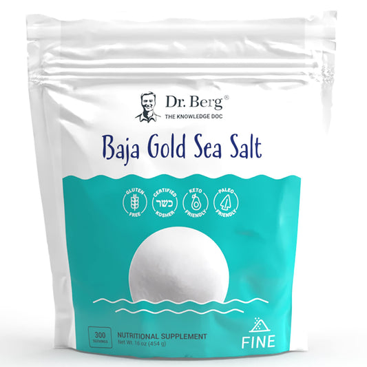 Dr. Berg's Baja Gold Sea Salt Organic - Natures Fine Sea Salt Support For Hydration - NutriGlobal