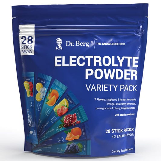 Dr. Berg's Electrolytes Powder Packets - Travel Size Hydration Electrolyte Drink Mix - NutriGlobal