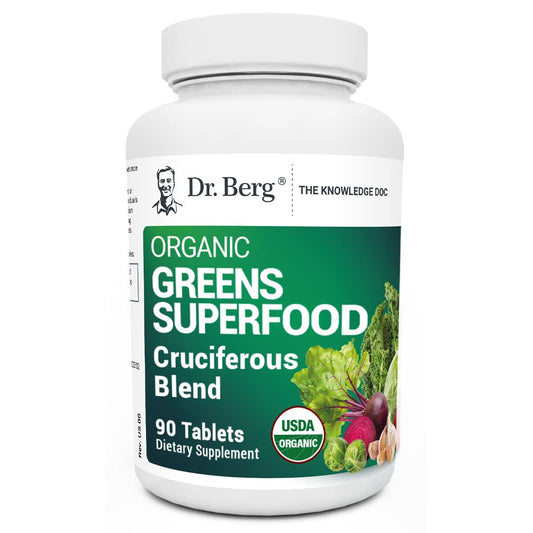 Dr. Berg's Greens Superfood Cruciferous Vegetable Tablets - Vegetable Supplements - NutriGlobal