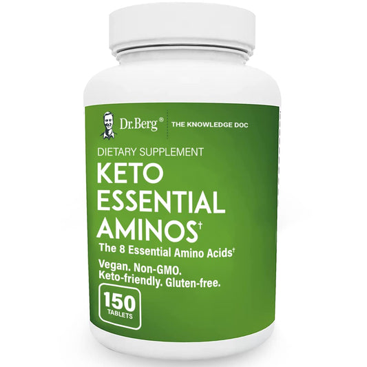Dr. Berg's Keto Essential Aminos - Contains 8 Essentials Amino Acids -Keto Friendly - NutriGlobal