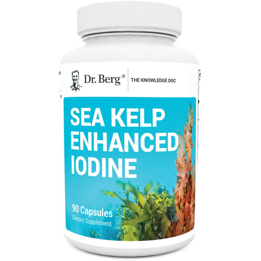 Dr. Berg's Sea Kelp Enhanced - Pure Healthy Thyroid Support Natural Antioxidants - NutriGlobal
